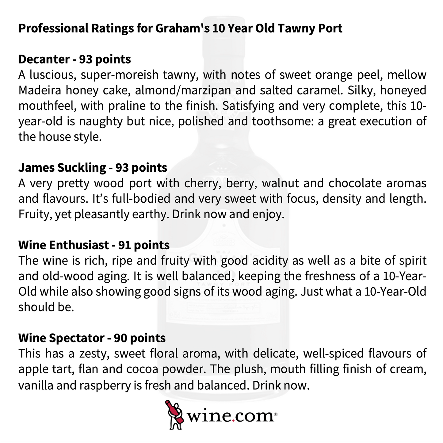 GRAHAM'S 10 YEAR OLD TAWNY Port